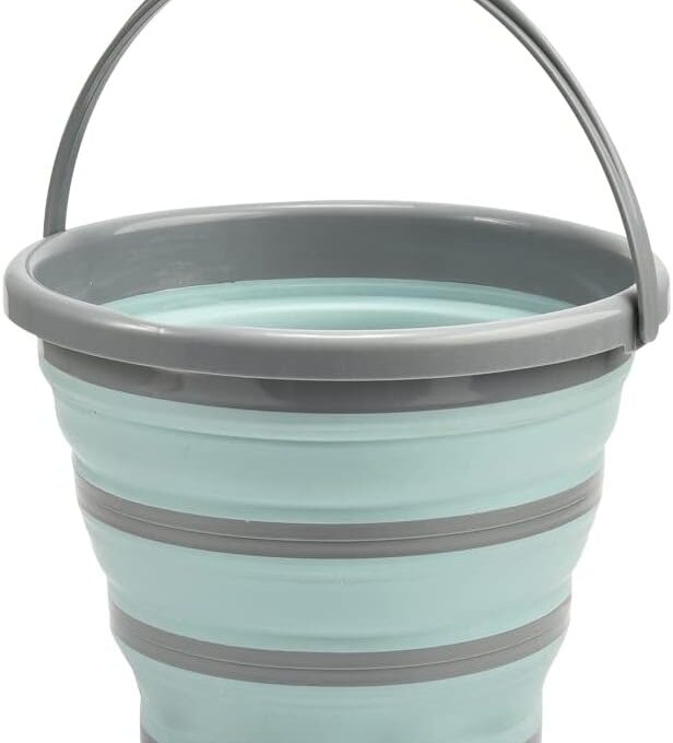 10L(2.6 Gallon) Collapsible Bucket - Foldable Plastic Outdoor Bucket Space Saving, Portable Water Bucket for Cleaning, Fishing, Camping, Beach,Car Washing