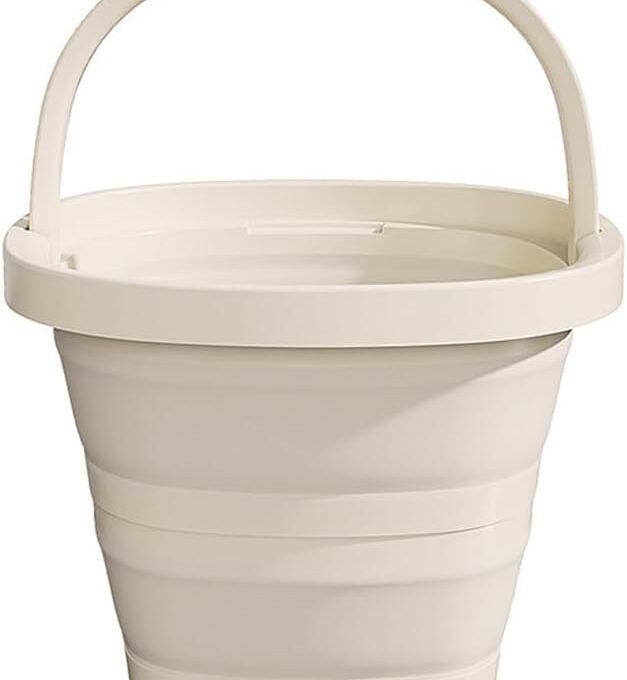 2.6 Gallon (10L) Collapsible Buckets,Large Capacity,Portable Foldable Water Pail for Outdoor Garden Cleaning, Car Washing, Camping, Fishing