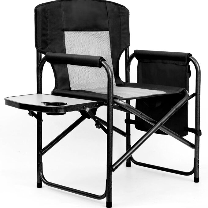 Camping Chairs, Folding Chairs for Outside, Directors Chairs Foldable Adults Heavy Duty,Support to 450LBS